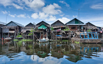 Village flottant Kampong Phluk à Tonlé Sap