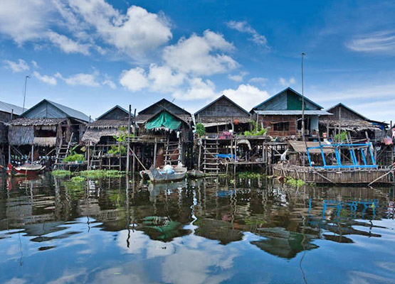 Village flottant Kampong Phluk à Tonlé Sap
