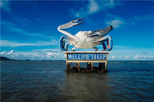 La crabe aux pinces bleues - le symbole de la ville Kep