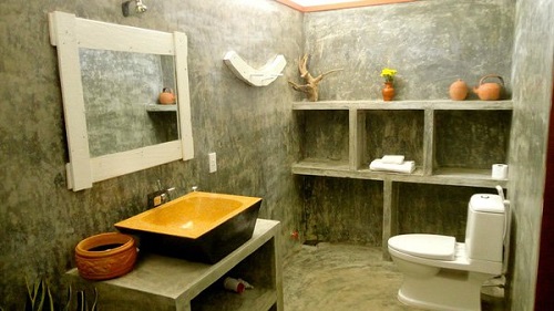Salle de bain d'An Bang Seaside Village famille d'accueil Hoi An